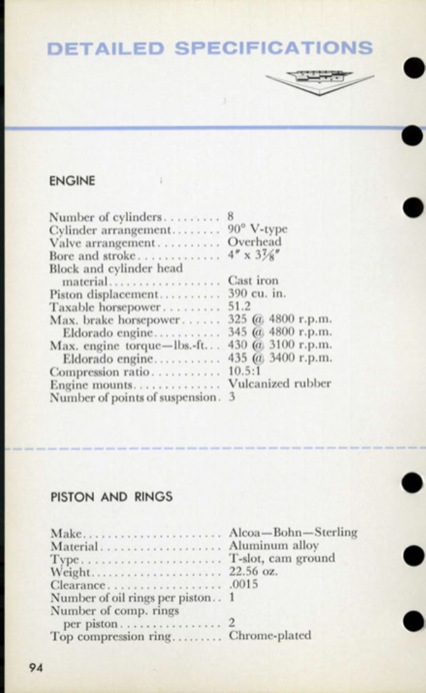 1959 Cadillac Salesmans Data Book Page 2